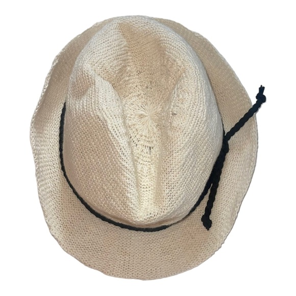 HBY MIAMI Ivory Straw Fedora Hat NWOT - Picture 2 of 6